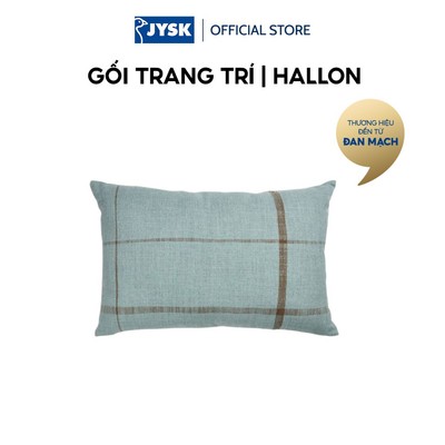 Gối trang trí | JYSK HALLON | polyester | xanh/nâu | R40xD60cm