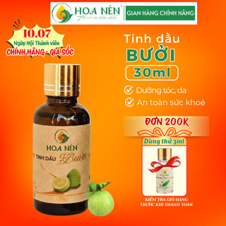Tinh dầu Bưởi nguyên chất 30ml - Hoa Nén - Vegan- K.ích th.ích mọc tóc, làm đẹp da, khử mùi