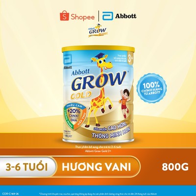 Combo 4 Lon Sữa bột Abbott Grow 3+ 800g