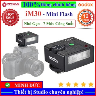 Đèn Flash Mini Godox iM30 - Chế Độ Quang Học S1/S2, Nhiệt Độ Màu 6500K, Nhẹ Và Di Động ( MINH ĐỨC )