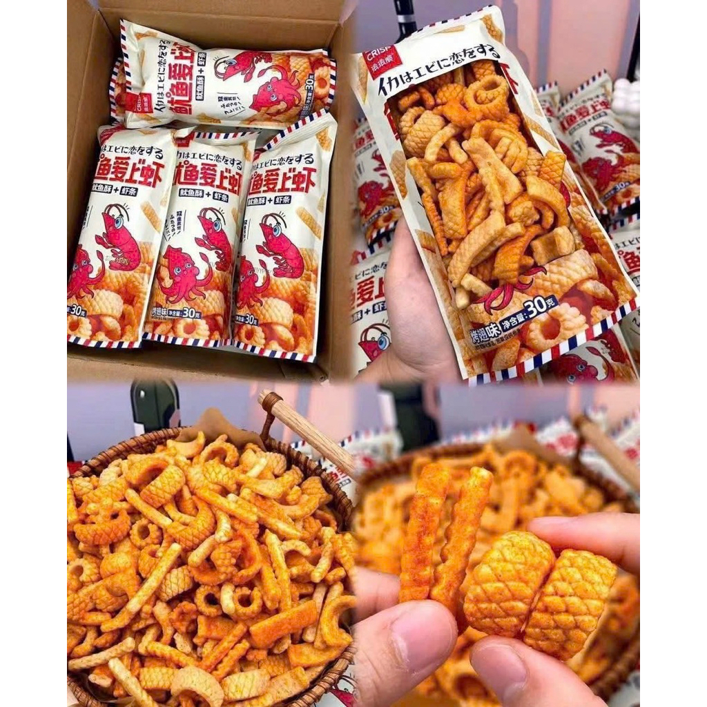 Snack Tôm Mực Giòn Tan Thơm Ngon