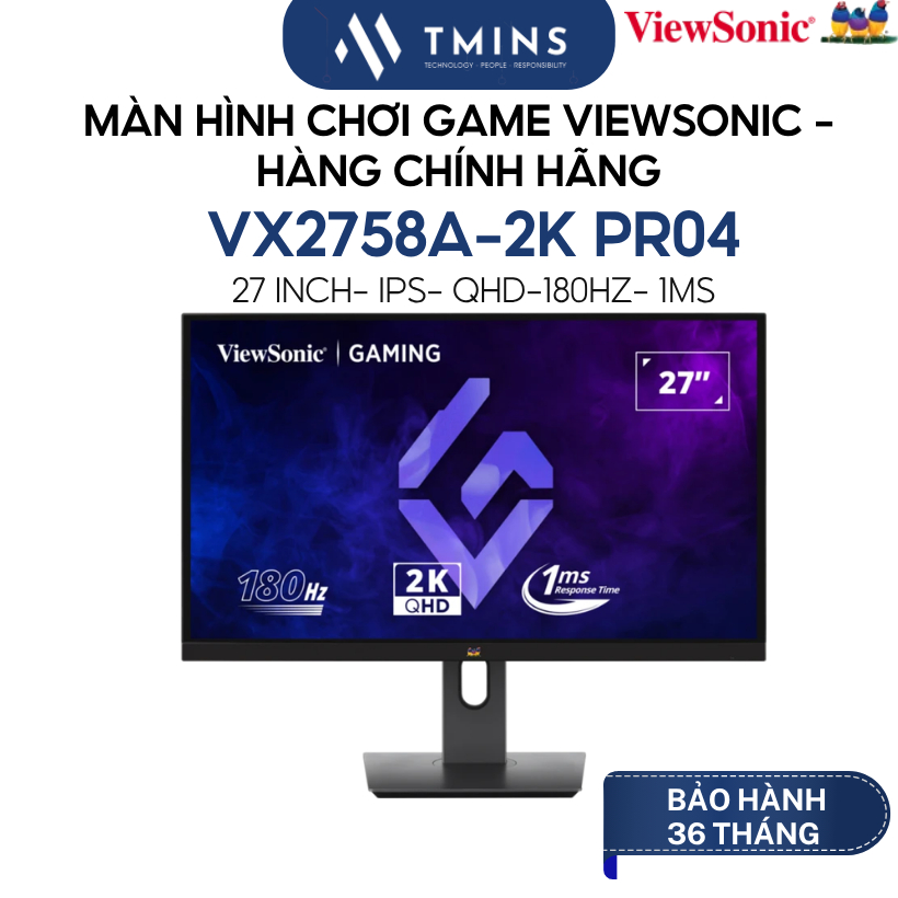 Màn hình Viewsonic VX2758A-2K PR04 (27 inch- IPS- QHD-180Hz- 1ms) - Hàng chính hãng