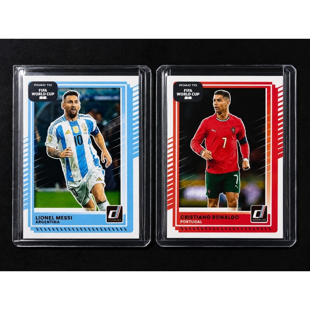 CR7 & Messi Donruss FIFA World Cup 2026 Card Chính Hãng Cristiano Ronaldo Lionel Messi Sưu Tầm