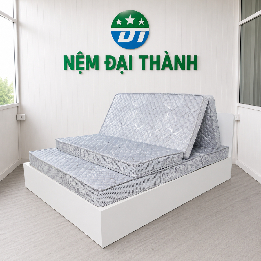 (TẶNG 2 GỐI NGỦ) Nệm Foam DULUX Đại Thành Gấp 3 Chính Hãng, Êm Ái Thoáng Mát - Nệm Đại Thành