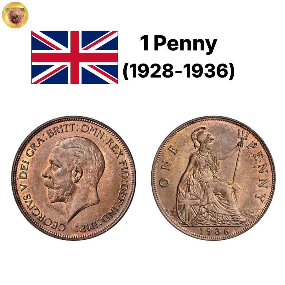 Các mẫu đồng xu 1 Penny của Anh