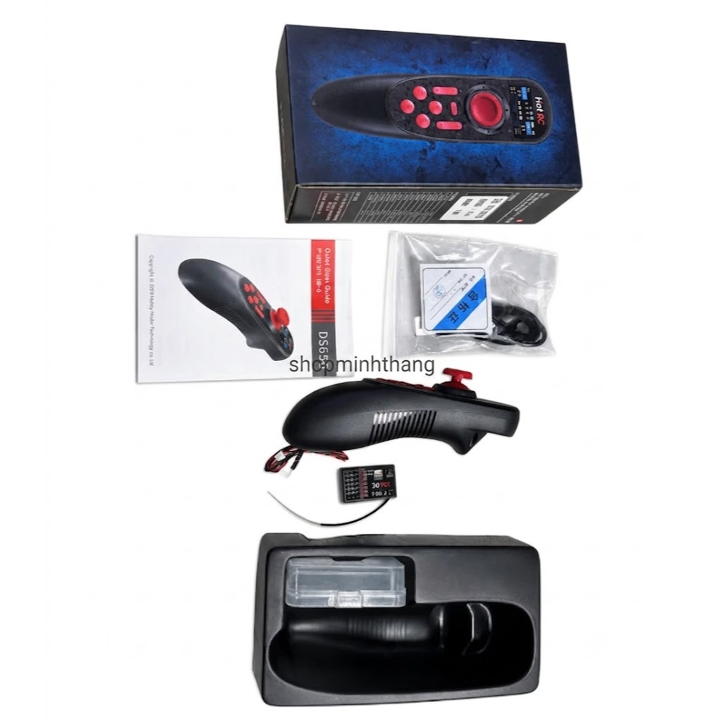 Tay Điều Khiển HOTRC DS600 / DS650 2.4GHz 6 Kênh – Điều Khiển Tàu RC, Xe RC, Servo, ESC Brushless