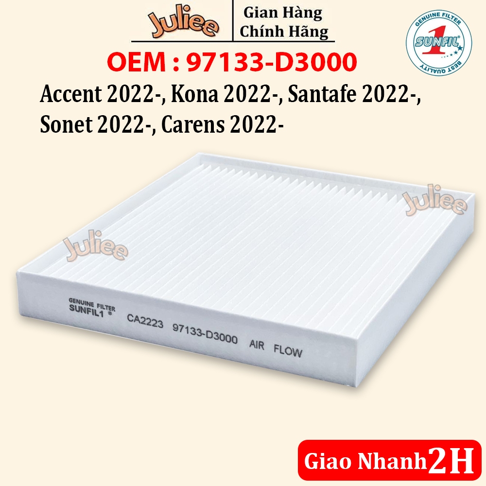 Lọc Gió Điều Hòa Ô Tô Lọc Cabin Xe Hyundai Kona, Accent 2022-, Sonet 2022-, Carens 2022- OEM : 97133