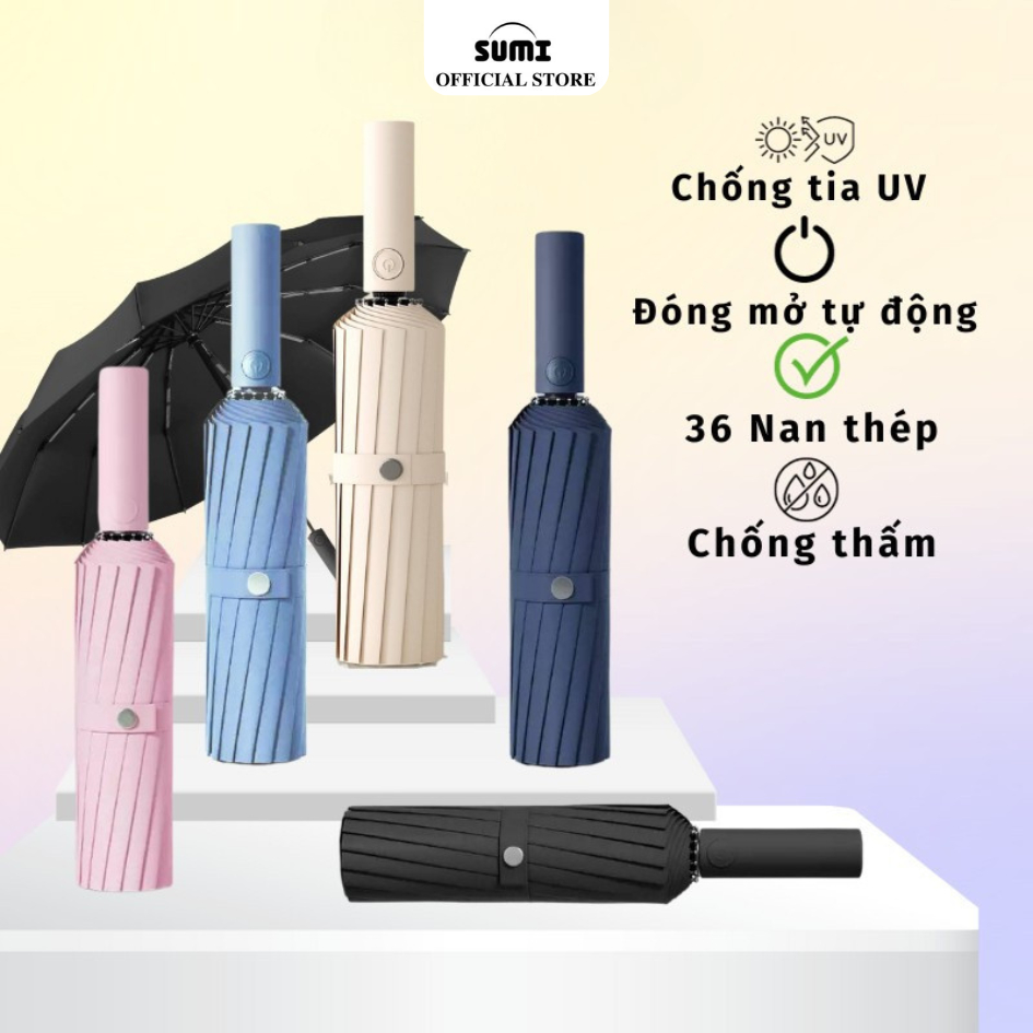 Dù Che Mưa SUMI 60 Nan Chắc Chắn Tự Động Đóng Mở Chống Tia UV