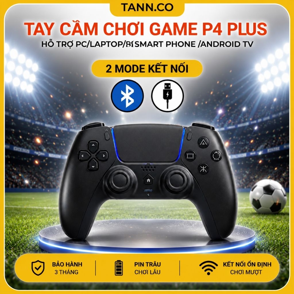 Tay Cầm P4 Plus T28 Analog 360°, Rung, Bluetooth 5.0 hỗ trợ PC/Laptop/Smart phone /Android Tv /Tv Bo
