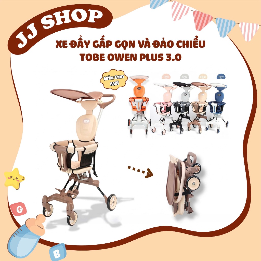 Xe Đẩy Gập Gọn Olwen TOBE Phiên Bản 3.0 Có Mái Che [Hàng Chính Hãng]