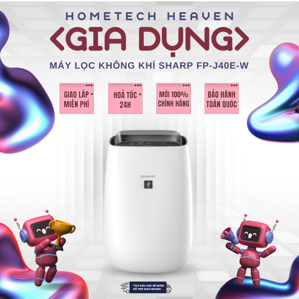 FP-J40E-W - Máy lọc không khí Sharp FP-J40E-W 23W - CHÍNH HÃNG