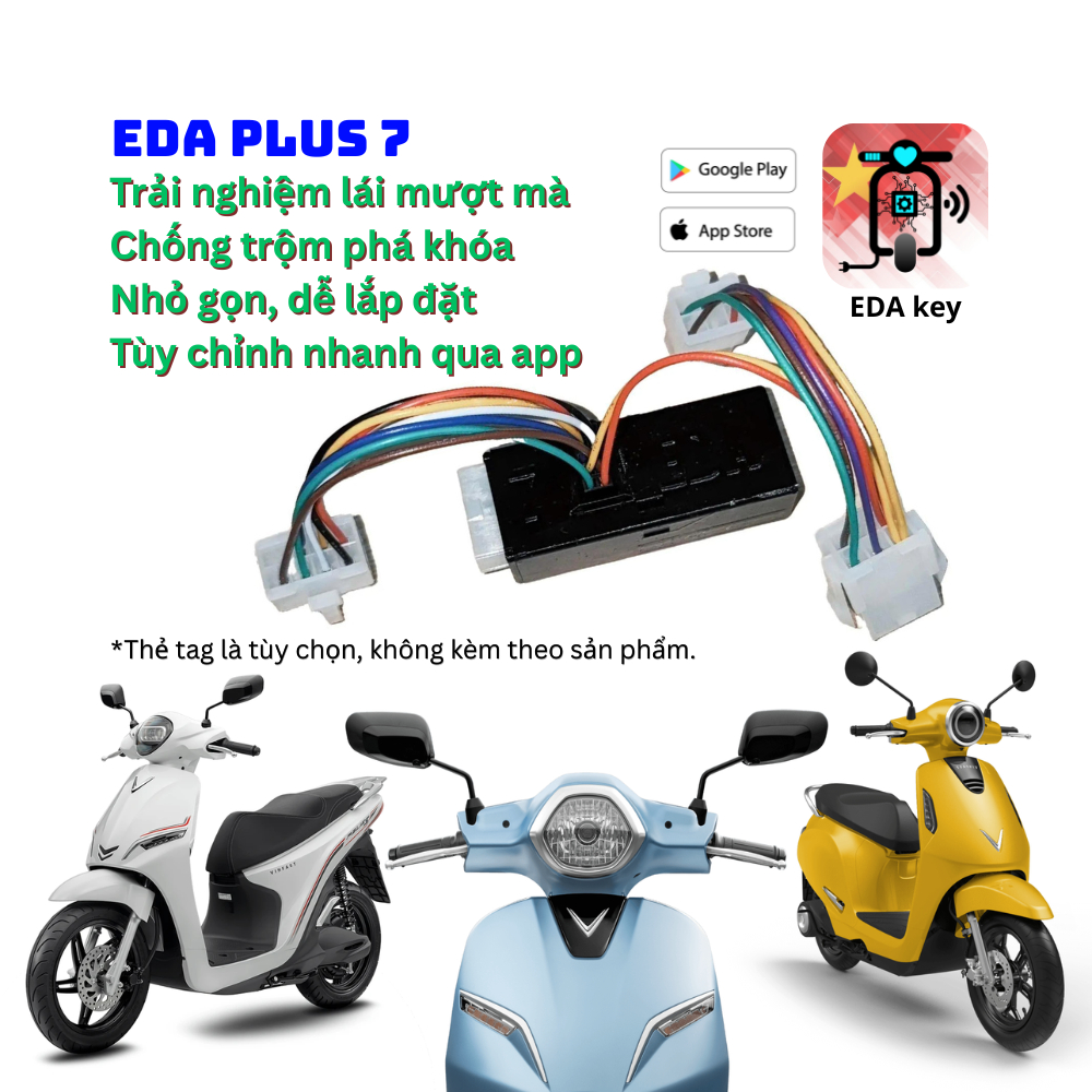 EDA Plus 7 nâng cấp 7 tính năng xe máy điện VinFast Evo Feliz Klara Vento VeroX Flazz Zgoo