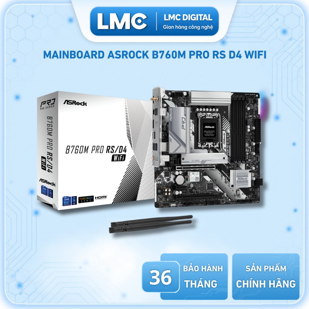 Mainboard ASRock B760M Pro RS/D4 WIFI ( LGA1700 )