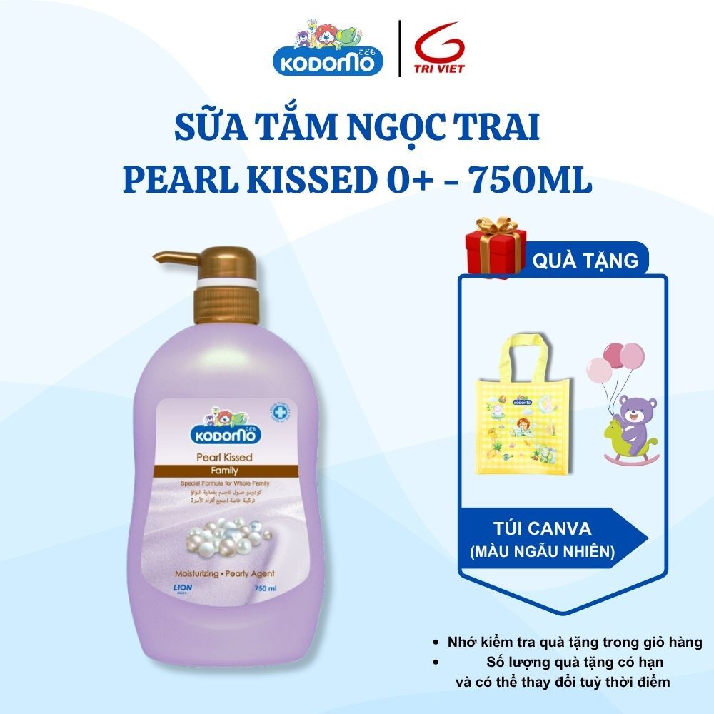 SỮA TẮM GIA ĐÌNH KODOMO TINH CHẤT HẠT NGỌC TRAI – 750ML
