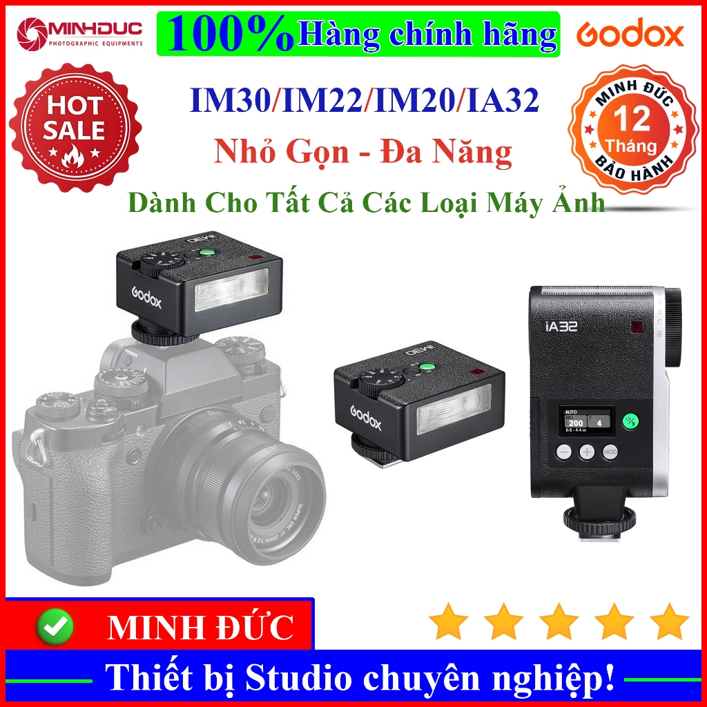 Đèn Flash Mini Godox sử dụng cho tất cả các loại máy ảnh IM30/IM22/IM20/IA32 ( MINH ĐỨC )