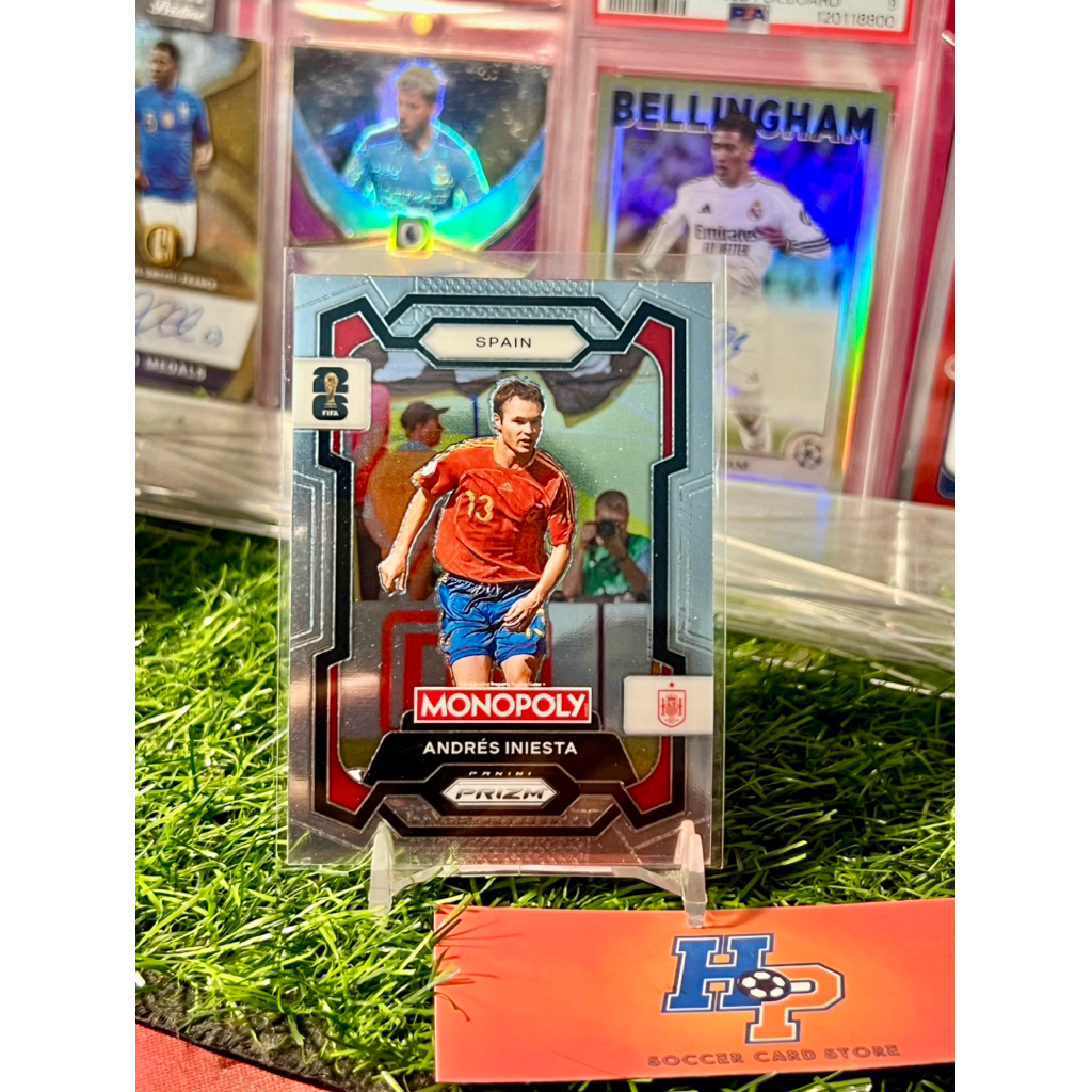 Thẻ bóng đá Andres Iniesta Panini Prizm Monopoly Worldd Cup 2026