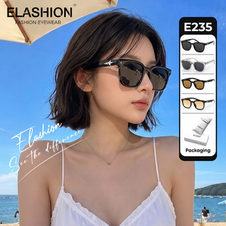 Kính râm ELASHION, Kính mắt thời trang hiện đại, khung vuông tinh tế, điểm nhấn sang trọng, cuốn hút - E235