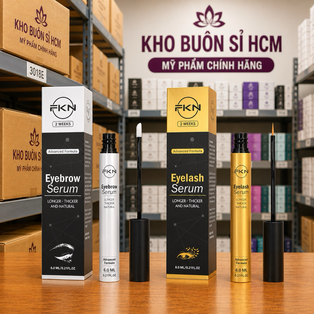 Combo dưỡng mi mày FKN X5 6ml dưỡng mi dài, mày rậm