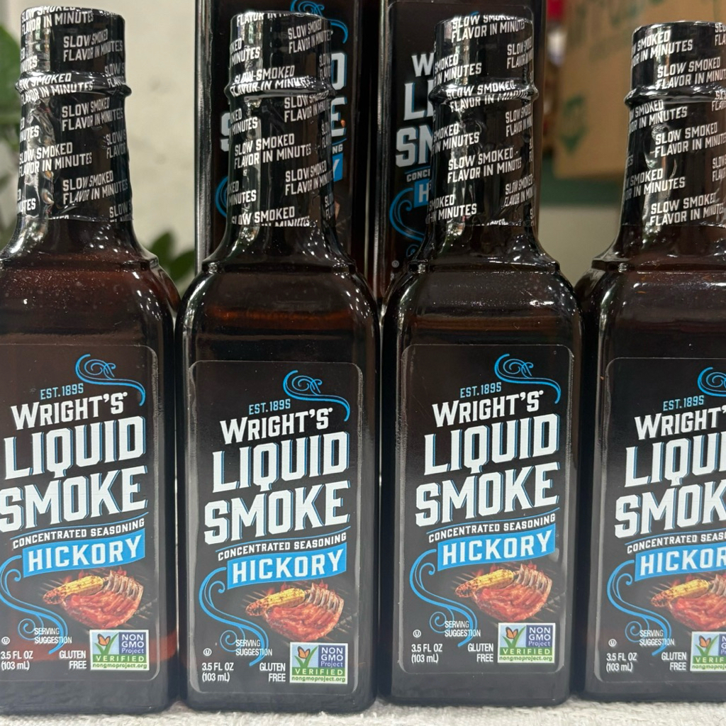 Gia Vị Hun Khói Wright’s Liquid Smoke Hickory 103ml - Tạo Hương Khói BBQ Đậm Đà Cho Thịt, Cá, Sốt & 