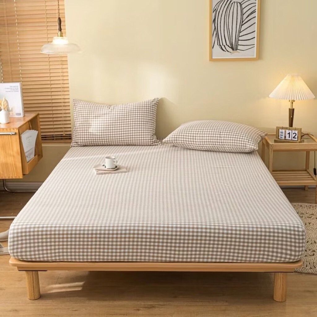 Ga trải giường kí túc xá,ga gối cotton poly,ktx 80❎190cm giường đơn,grap giường tầng - Hiền Giang