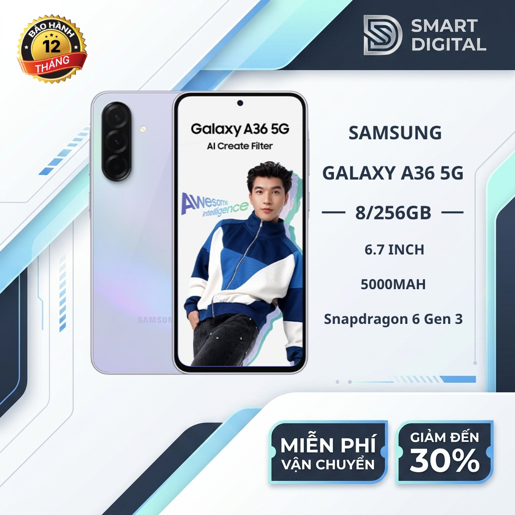 Điện thoại Samsung Galaxy A36 5G 8/256GB New 100% - Bảo hành chính hãng