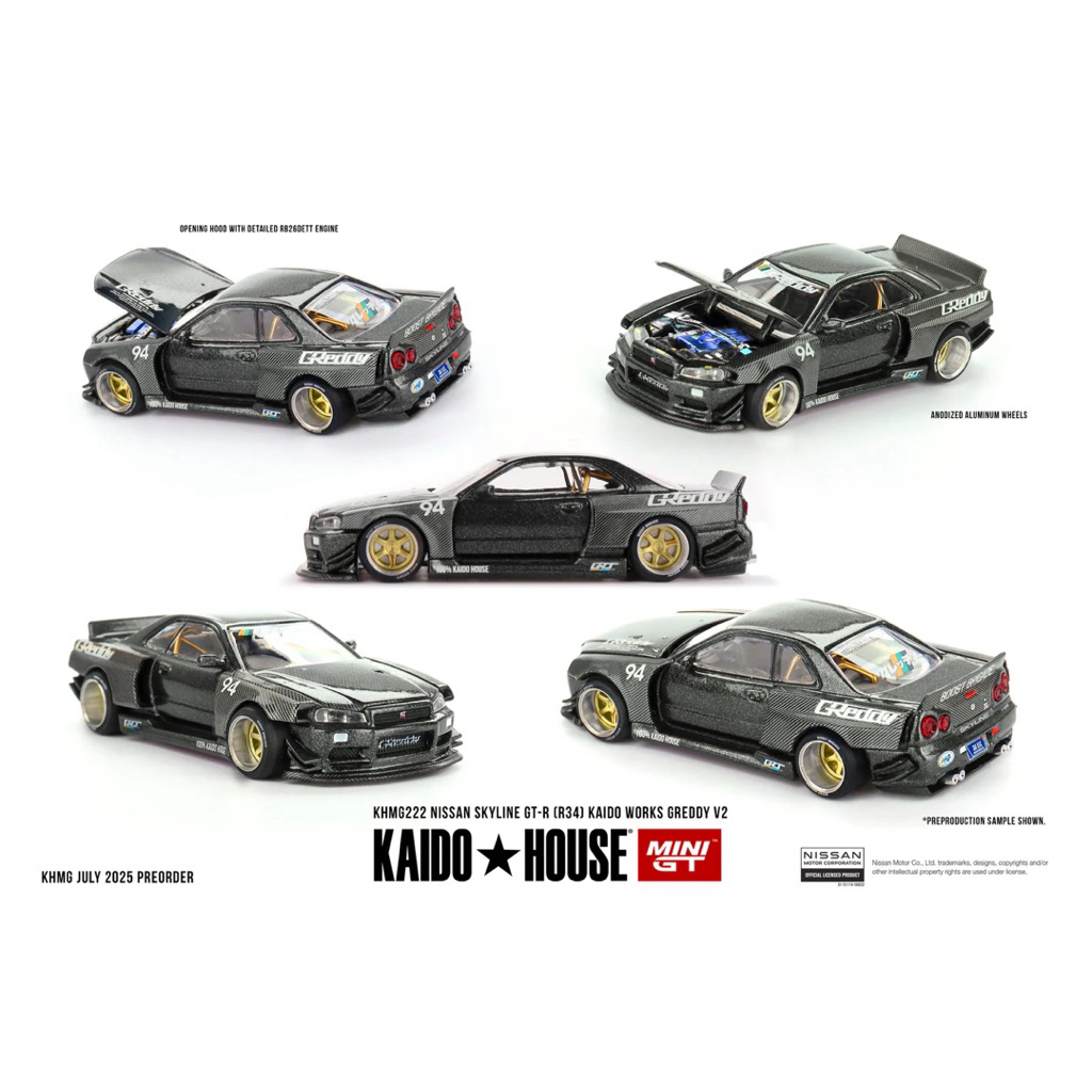 mohinhxeps-1/64_ Kaido House #222 Nissan Skyline GT-R (R34) Kaido Works GReddy V2