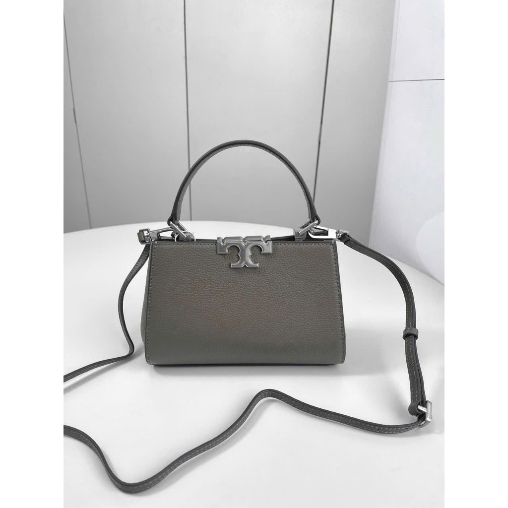 Túi Burch Eleanor Mini Pebbled xám đẹp