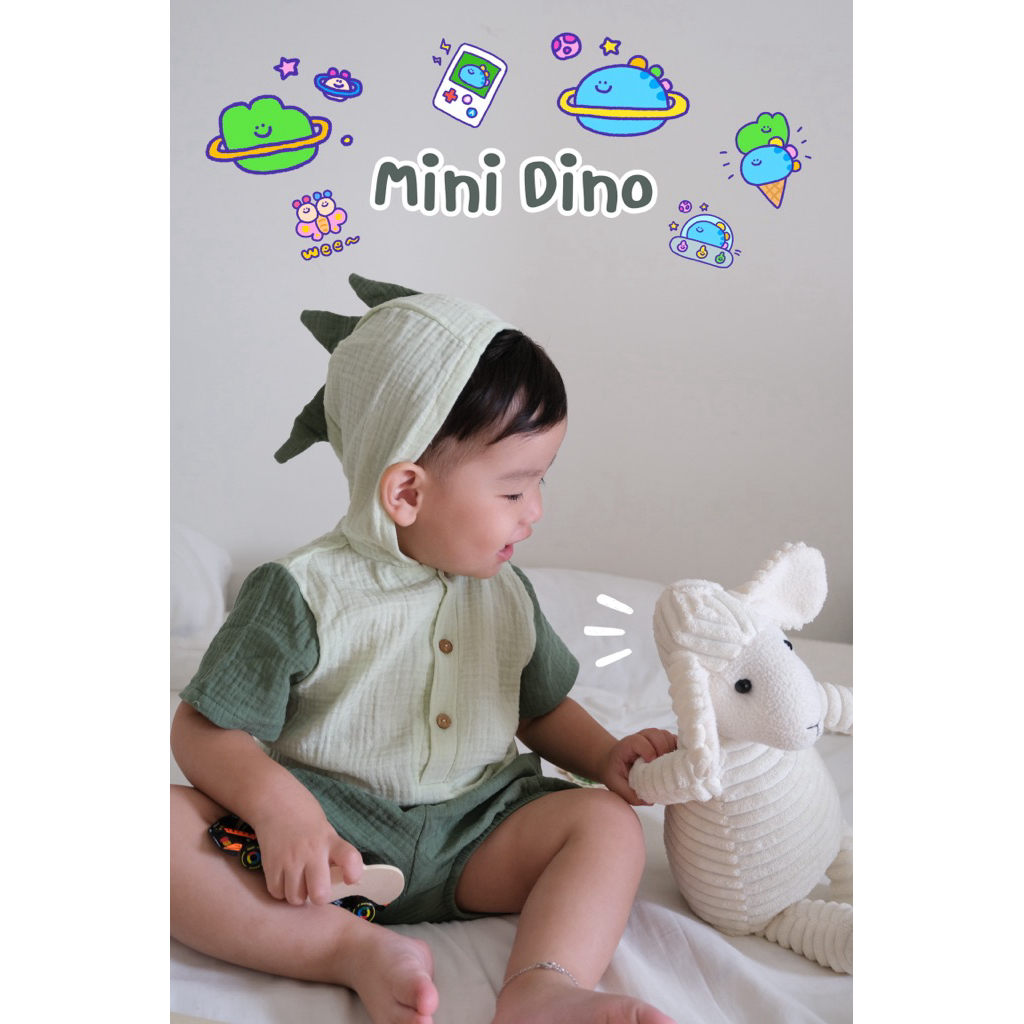 Mini Dino - Set muslin hình khủng long / Shinnie Baby Shop