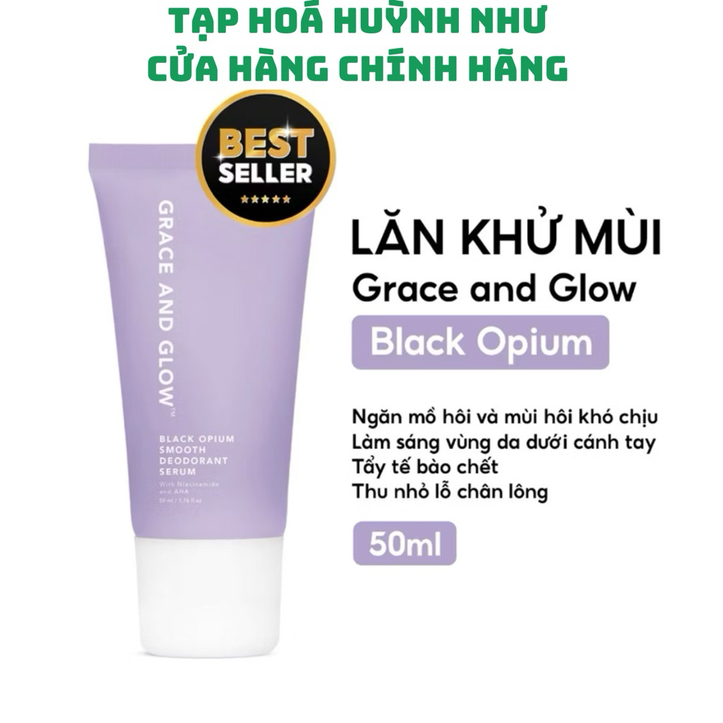 [CHÍNH HÃNG][Tuýp 50ml]Lăn Khử Mùi Grace And Glow Black Opium Dưỡng Sáng Da