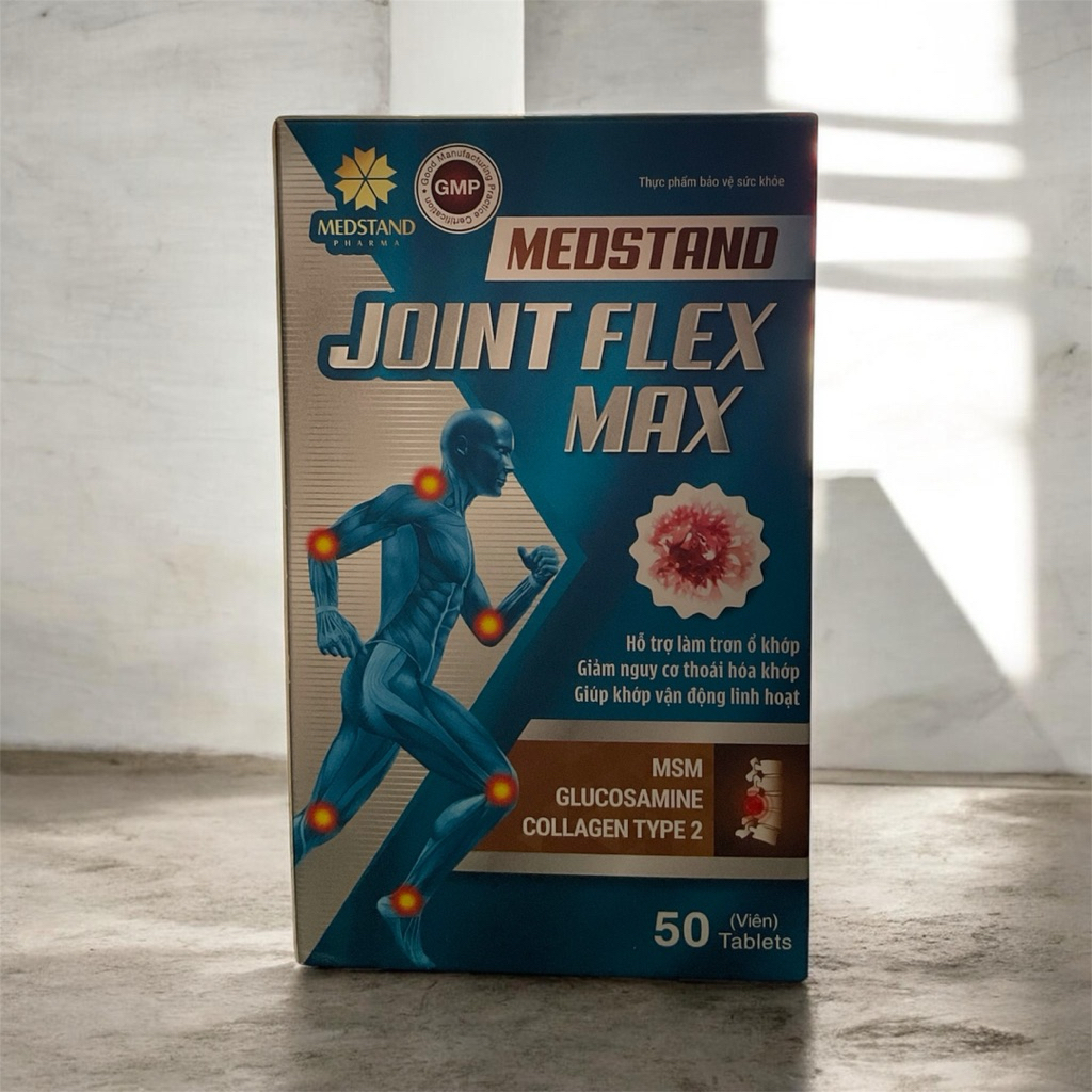 Viên uống JOINT FLEX MAX hỗ trợ xương khớp – Glucosamine 1500mg kết hợp Collagen Type II, MSM & Hyal