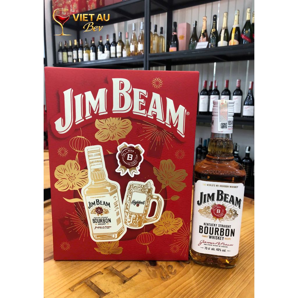 [CHÍNH HÃNG] JIM BEAM White Hộp quà Tết