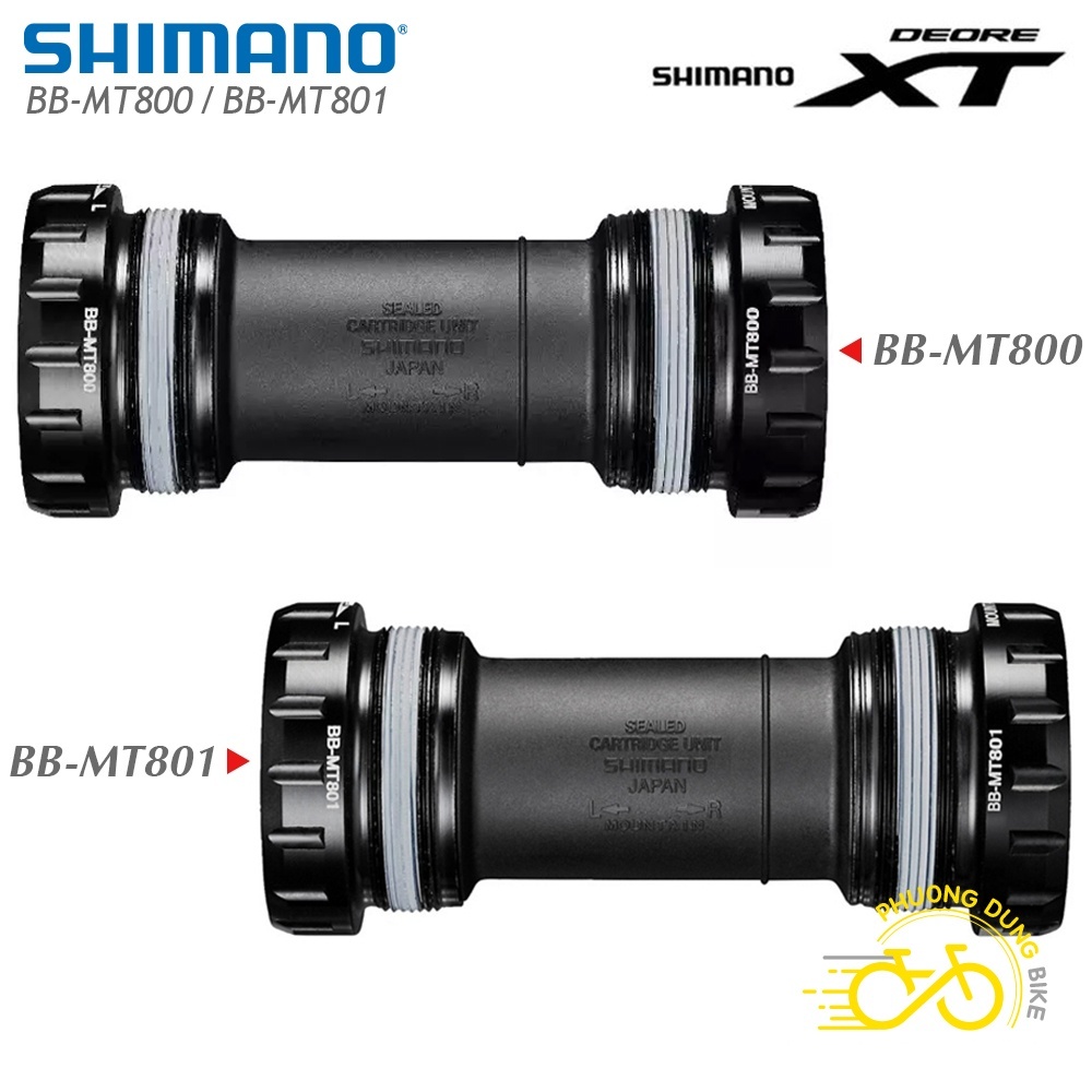 Trục giữa cốt rỗng xe đạp SHIMANO DEORE XT BB MT800 MT801 (BB VẶN) - Chính Hãng, Không Hộp