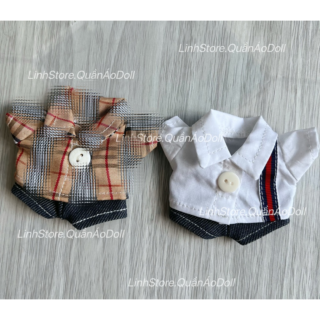 [Quần áo búp bê] MẪU SƠMI THANH LỊCH THIẾT KẾ BÉ TRAI DOLL 5IN