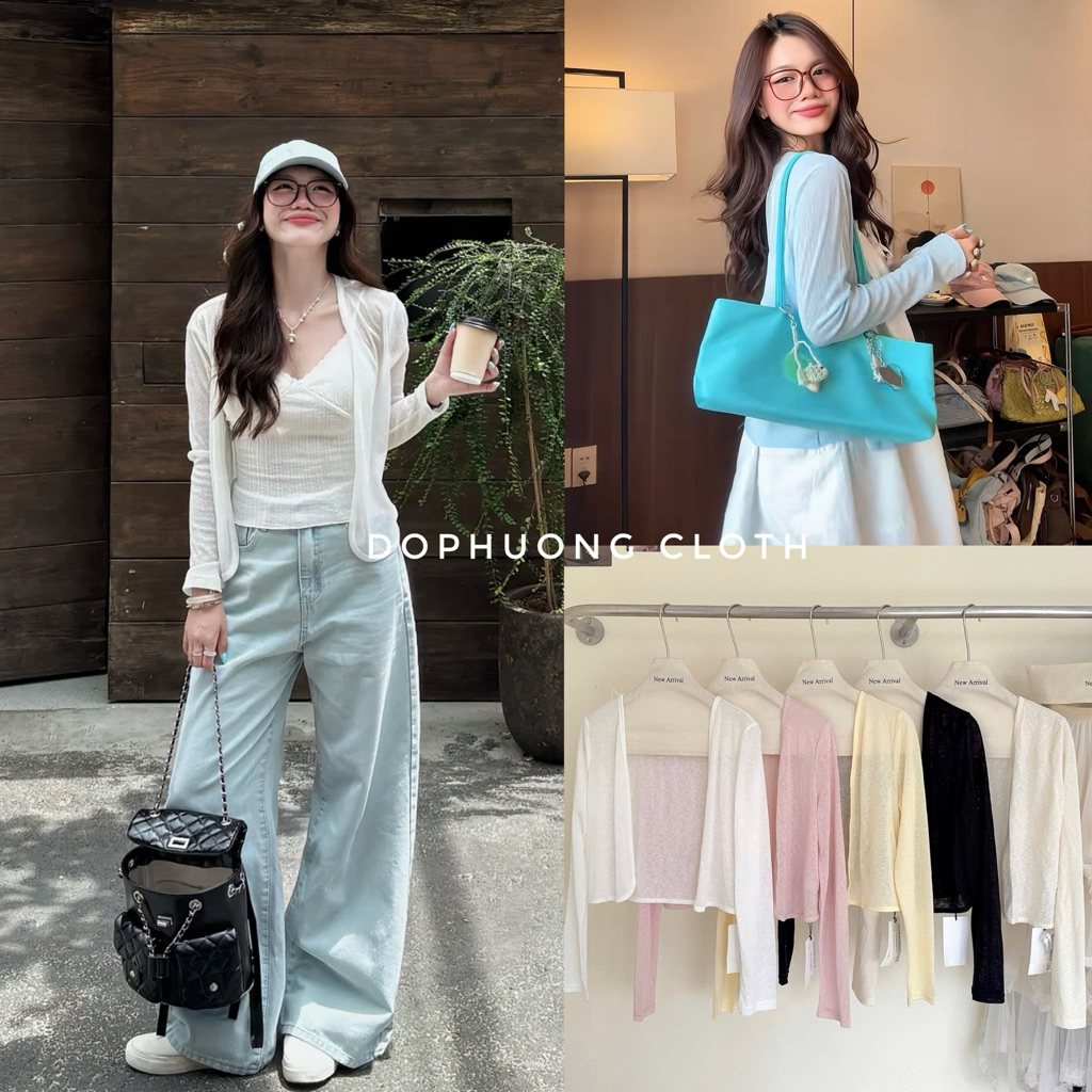 (Hàng đẹp video chính chủ - sẵn) Áo khoác ngoài - Áo cardigan nữ thun giấy mỏng dáng vát CONG tay dà