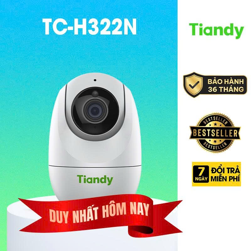 Camera TIANDY H322N 2MP KHÔNG THẺ - Xoay 360 Độ, Đàm Thoại 2 Chiều, Theo Dõi Chuyển Động - BẢO HÀNH 