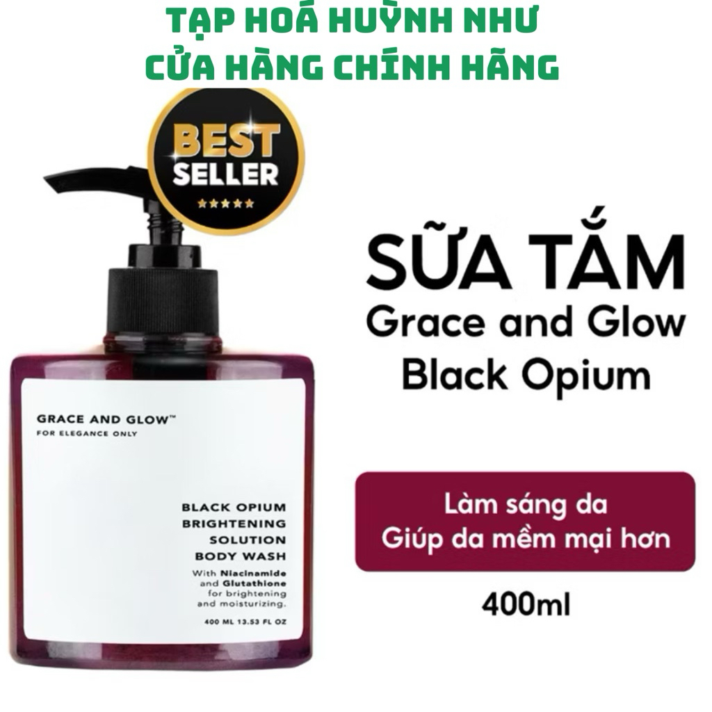 [CHÍNH HÃNG][chai 500ml]Sữa tắm Grace And Glow Black Opium Body Wash