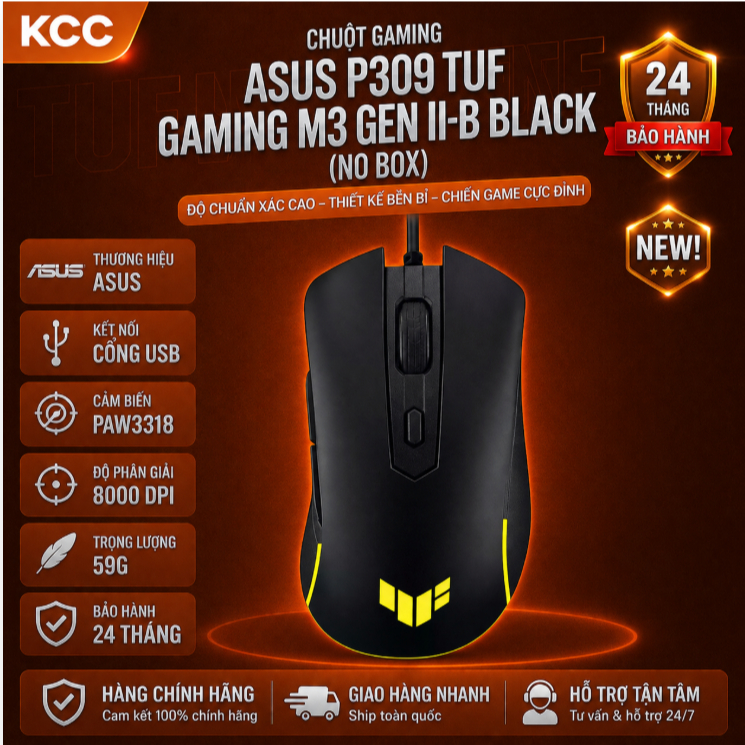 (No Box) Chuột gaming Asus P309 TUF Gaming M3 Gen II-B Black bảo hành chính hãng 2 năm
