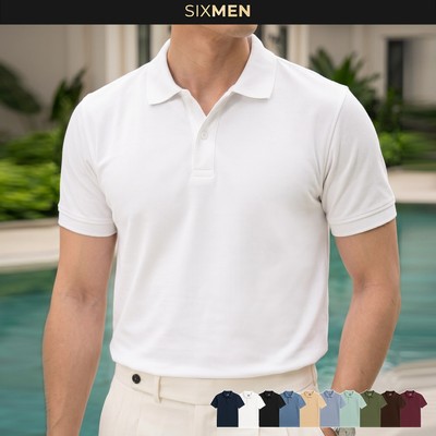 Áo polo nam cao cấp BASIC TRƠN [Tặng Kèm Hộp Quà Xịn] Vải cá sấu FeelMax thoáng mát - SIXMEN