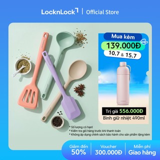 Bộ 4 Món Dụng Cụ Nấu Ăn Silicon LocknLock Chịu Nhiệt Cao CKT348S4
