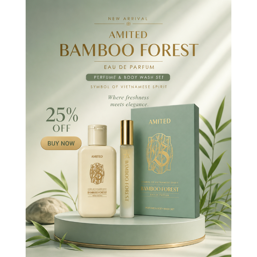 Set nước hoa và sữa tắm AMITED Bamboo Forest