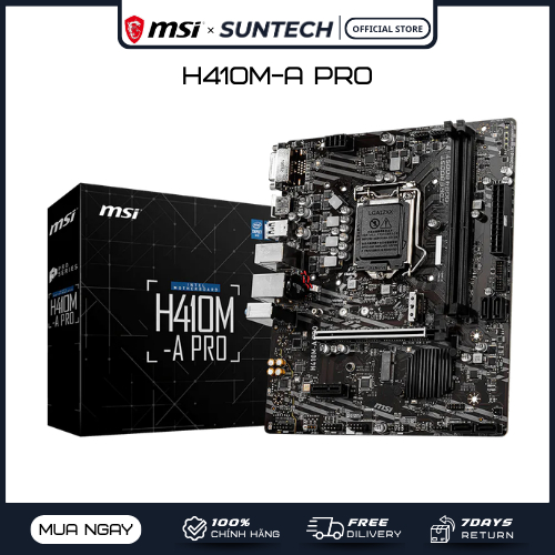 Mainboard MSI H410M-A PRO | Socket LGA 1200, DDR4, Giải Pháp Tiết Kiệm Tối Ưu Cho PC Văn Phòng & Học