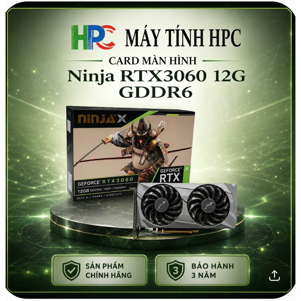 VGA CARD MÀN HÌNH Ninja GTX 3060 12G DDR6