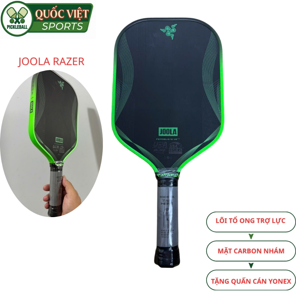 Vợt Pickleball Razer Gen 4 Pro 16mm hàng siêu cấp, Lõi Gen 4, mặt nhám carbon
