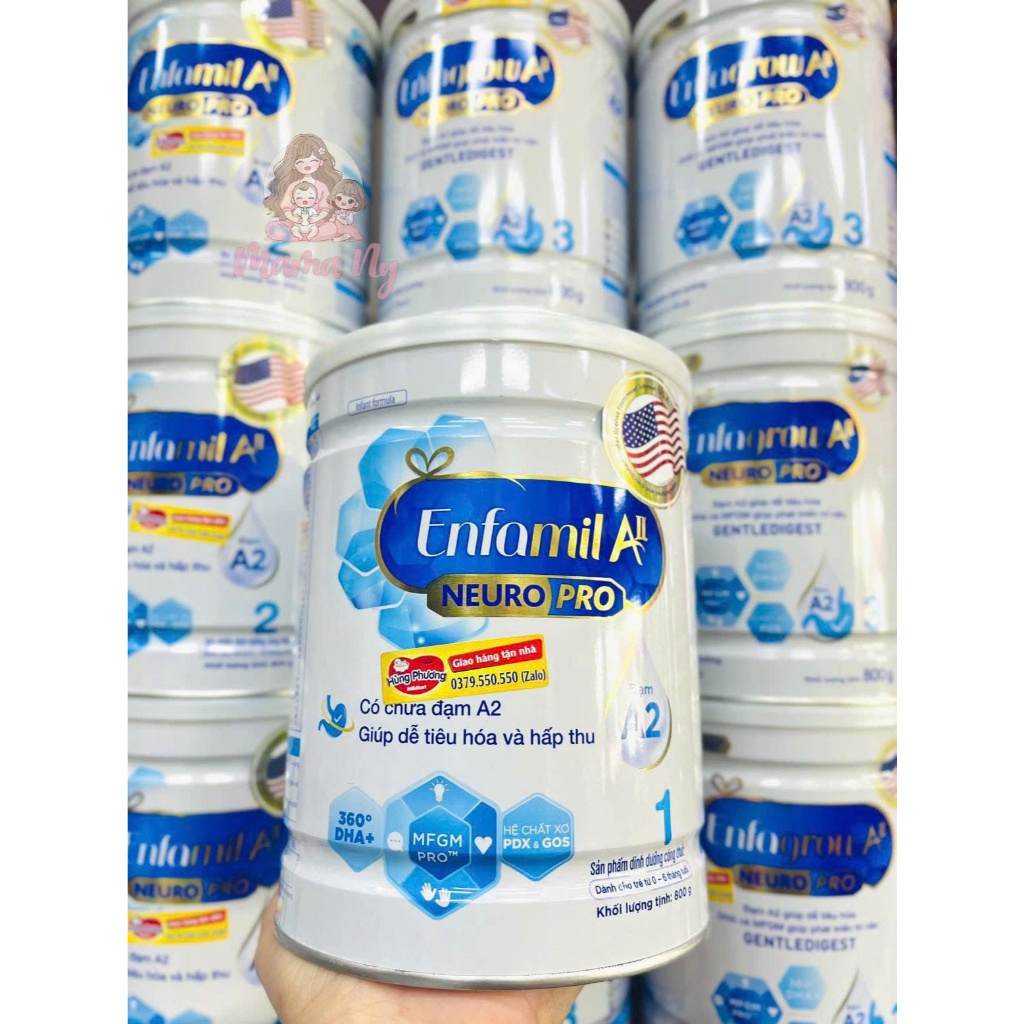 (Chọn quà imbox) SỮA ENFAMIL AII NEUROPRO 1 INFANT FORMULA 800g (0–6 THÁNG)