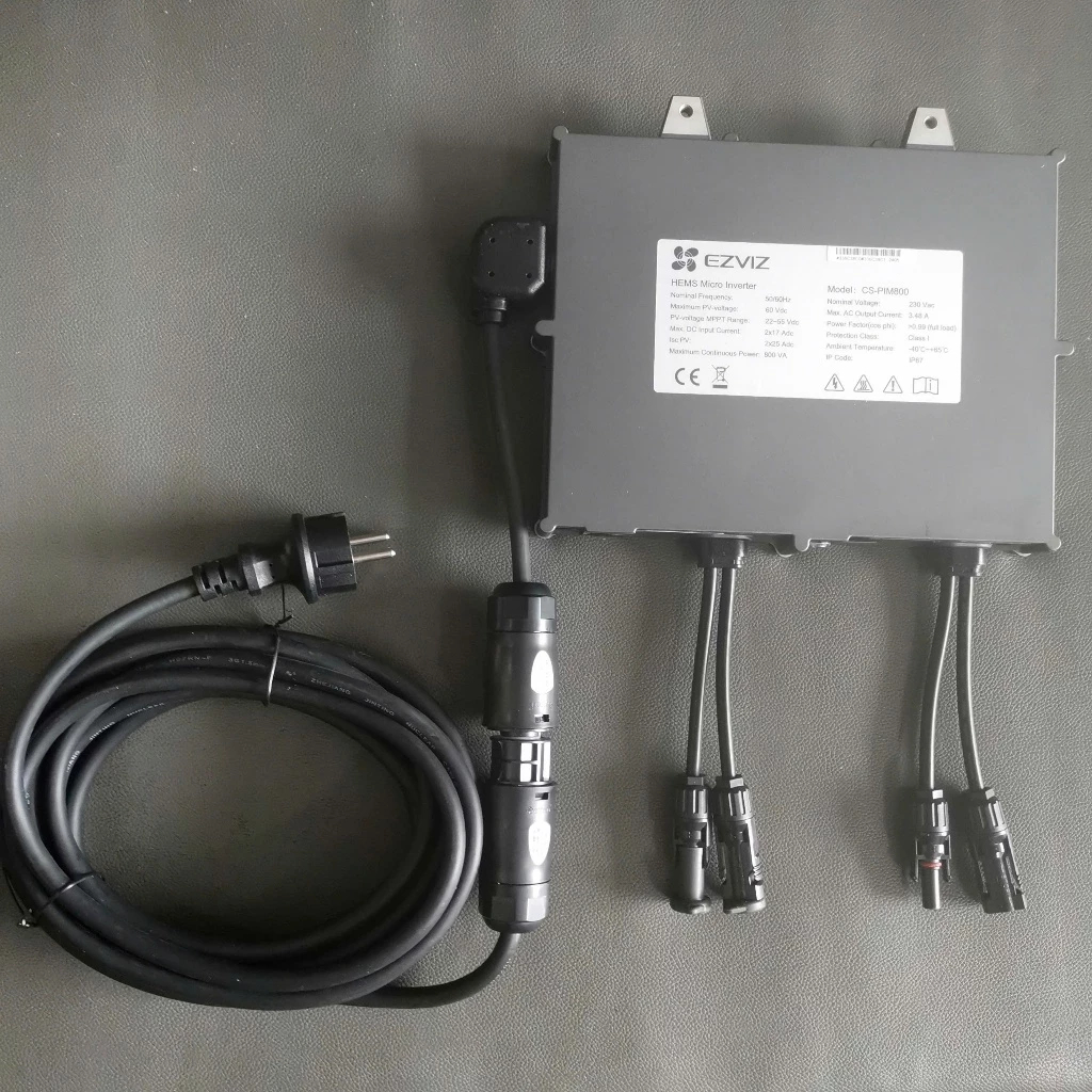 Micro Inverter EZVIZ CS-PIM800 800W | Biến Tần Hòa Lưới 2 MPPT | Cho 2 Tấm Pin NLMT | Plug & Play