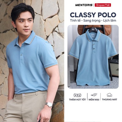 Áo Polo Nam MENTORIS Vải Cotton Cá Sấu, Form Regular Fit Tôn Dáng, Siêu Thoáng Khí, Bản Giới Hạn MPS