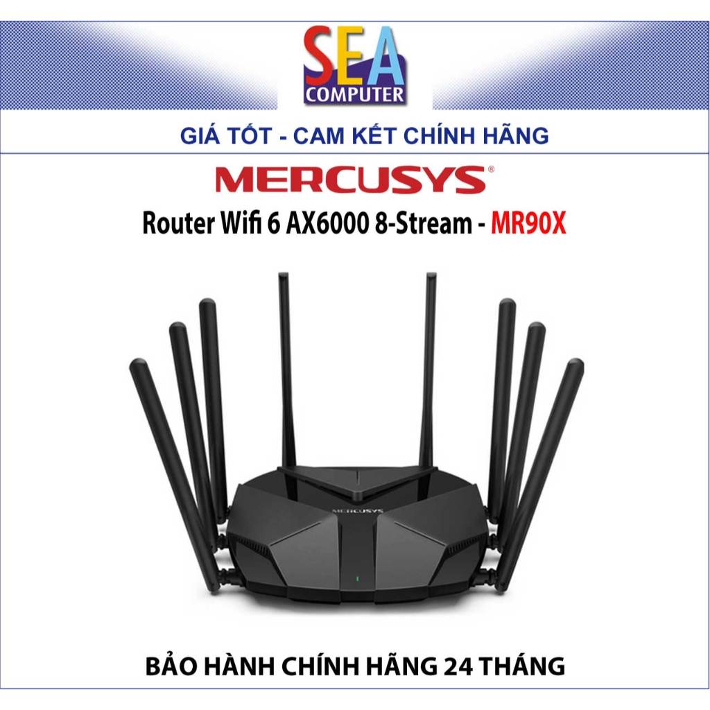Router Wifi 6 AX6000 8-Stream - Mercusys MR90X