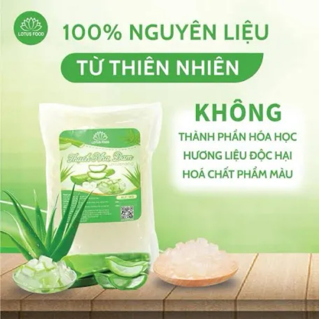 Sỉ Một Thùng Nha đam Lotus 1kg - Thạch nha đam - topping nha đam - Topping trà trái cây - Topping tr