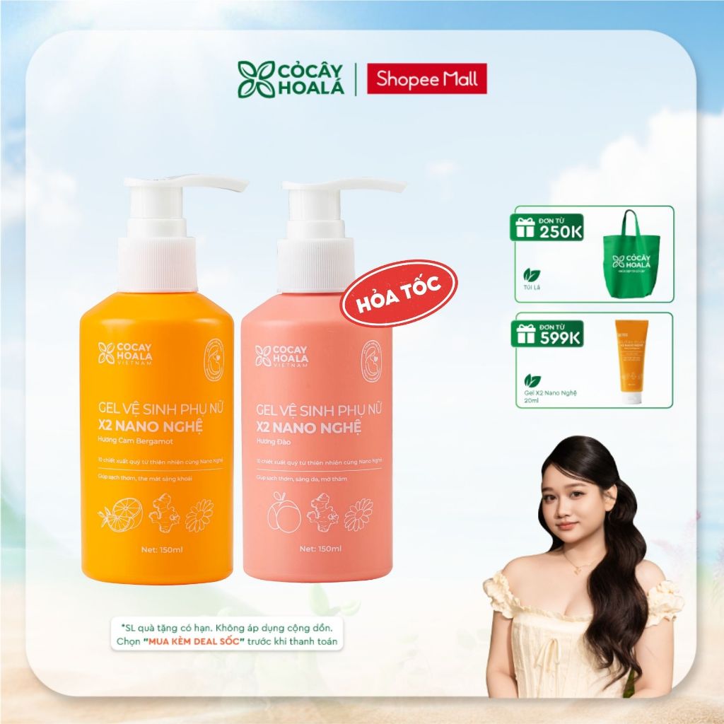 [HỎA TỐC] Dung Dịch Vệ Sinh Cỏ Cây Hoa Lá Gel x2 Nano Nghệ Làm Sạch Dịu Nhẹ 150ml