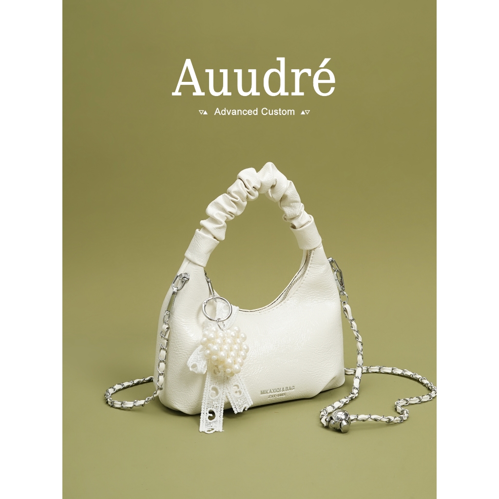 Auudre Pleated Tote Bag Chuỗi thời trang nữ Túi xách nhỏ